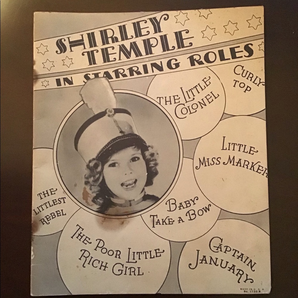 Vintage Shirley Temple Booklet In Staring Roles